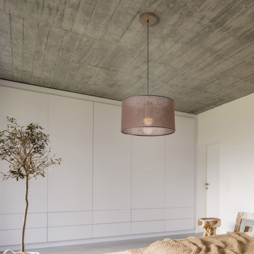 Brilagi - LED Luster na užetu ANTHONY 1xE27/60W/230V hrast orah/smeđa