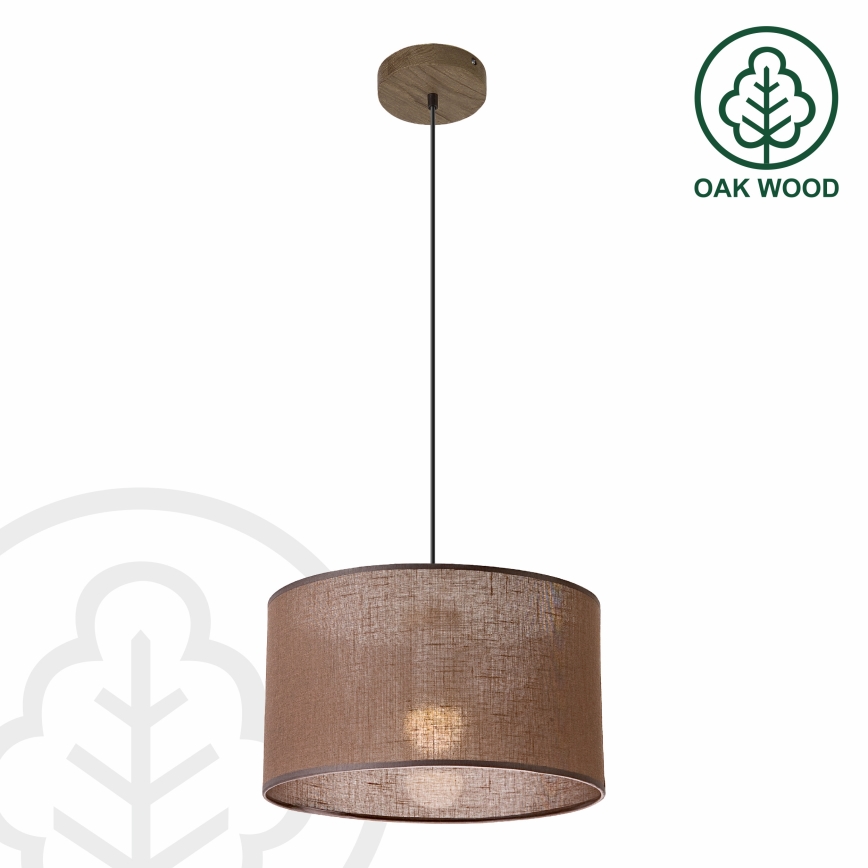 Brilagi - LED Luster na užetu ANTHONY 1xE27/60W/230V hrast orah/smeđa
