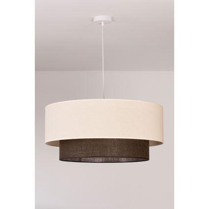 Brilagi - LED luster na užetu BOHO STIL 3xE27/15W/230V Ø 60 cm krem/smeđa