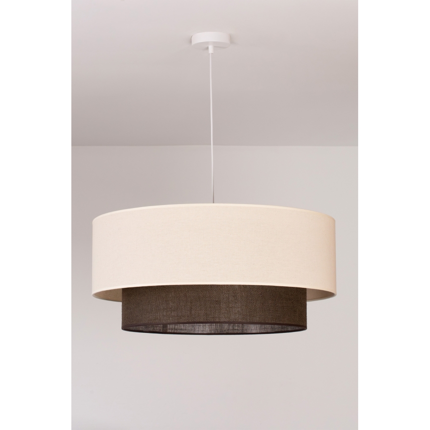 Brilagi - LED luster na užetu BOHO STIL 3xE27/15W/230V Ø 60 cm krem/smeđa