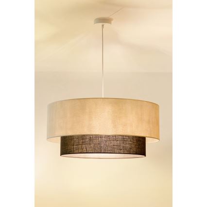 Brilagi - LED luster na užetu BOHO STIL 3xE27/15W/230V Ø 60 cm krem/smeđa