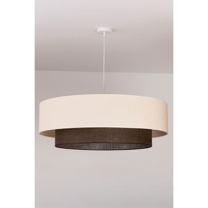 Brilagi - LED luster na užetu BOHO STYLE 3xE27/15W/230V Ø 80 cm krem/smeđa