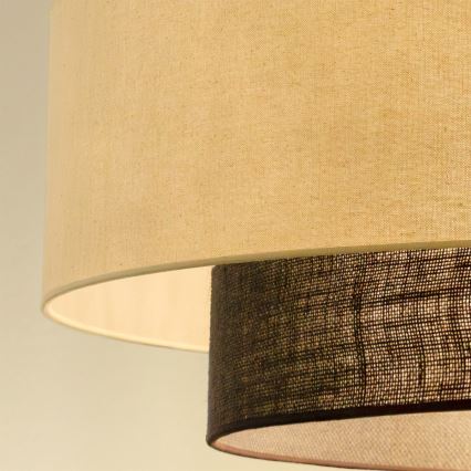 Brilagi - LED luster na užetu BOHO STYLE 3xE27/15W/230V Ø 80 cm krem/smeđa