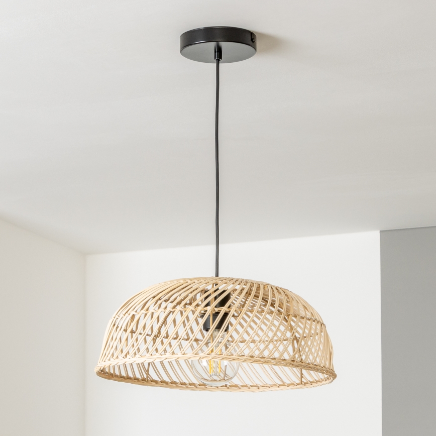 Brilagi - LED luster na užetu CERIA BOHO 1xE27/40W/230V, promjer 40 cm, ratan