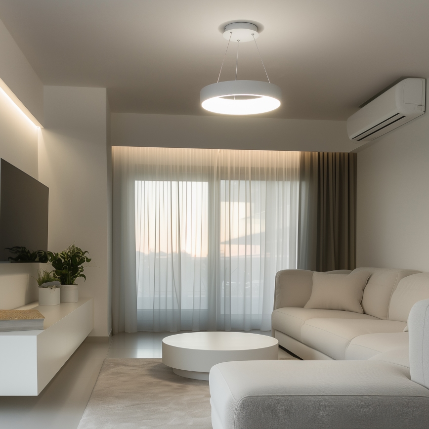 Brilagi - LED luster na sajli s mogućnošću prigušivanja FALCON LED/80W/230V 3000-6500K Ø 60 cm bijela + daljinski upravljač