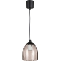 Brilagi - LED luster na užetu RETRO GLASS 1xE27/60W/230V prom. 17 cm crna/dimljeno bež