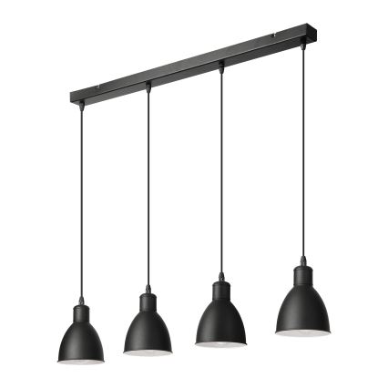 Brilagi - LED luster RIDDY, viseći na sajli, 4xE27/60W/230V, crni