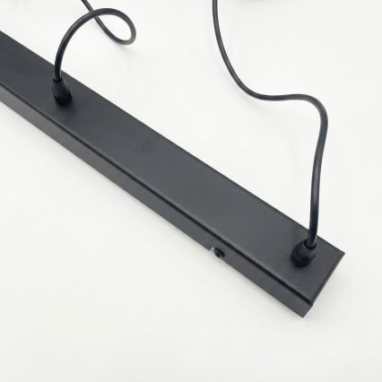 Brilagi - LED luster RIDDY, viseći na sajli, 4xE27/60W/230V, crni