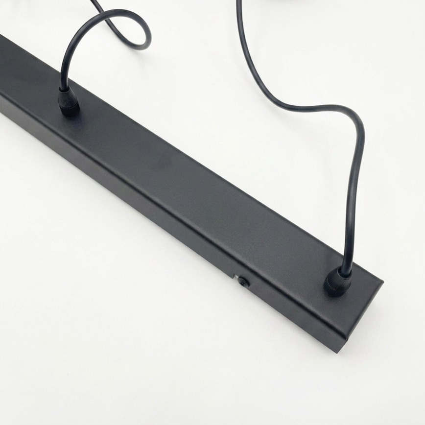 Brilagi - LED luster RIDDY, viseći na sajli, 4xE27/60W/230V, crni