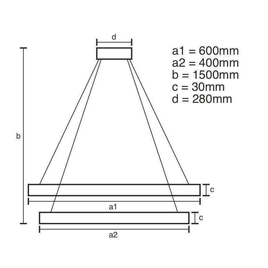 Brilagi - LED luster s prigušivanjem na sajli COSMOWAVE LED/115W/230V 3000-6500K + daljinski upravljač