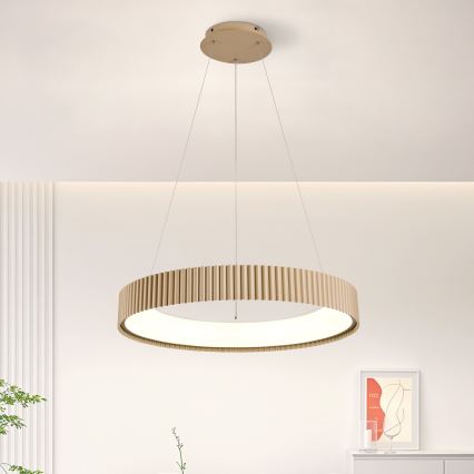 Brilagi - LED prigušivi viseći luster na sajli FALCON MODERN LED/54W/230V 3000-6500K Ø 60 cm bež + daljinski upravljač