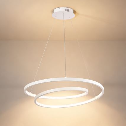 Brilagi - LED luster s prigušivanjem na sajli TWISTER LED/48W/230V 3000-6000K pr. 50 cm bijela + daljinski upravljač