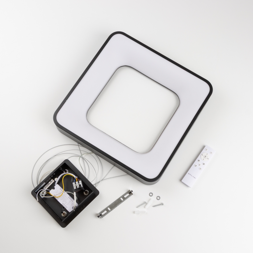 Brilagi - LED luster na sajli FALCON II s mogućnošću prigušivanja LED/80W/230V 3000-6500K 40x40 cm crna + daljinski upravljač