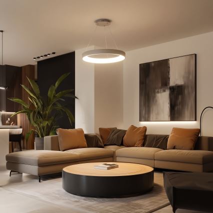 BRILAGI - LED luster na sajli s mogućnošću prigušivanja FALCON II LED/99W/230V 3000-6500K Ø 60 cm bež + daljinski upravljač