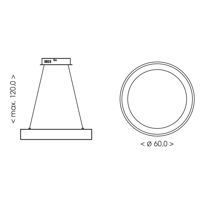 BRILAGI - LED luster na sajli s mogućnošću prigušivanja FALCON II LED/99W/230V 3000-6500K Ø 60 cm bež + daljinski upravljač