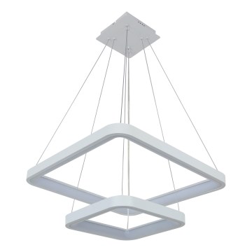 Brilagi - LED luster s mogućnošću prigušivanja na sajli FALCON SLIM LED/78W/230V 3000-6500K 50x50 cm bijela + daljinski upravljač