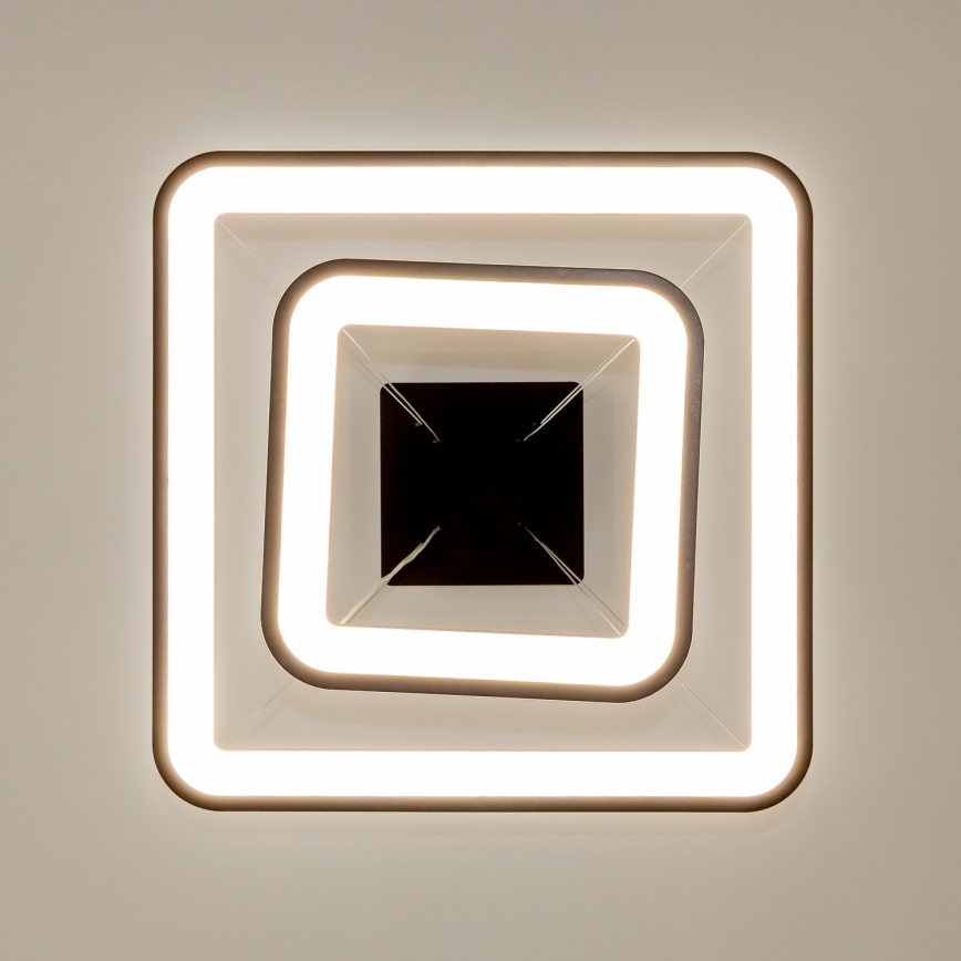 Brilagi - LED luster s mogućnošću prigušivanja na sajli FALCON SLIM LED/78W/230V 3000-6500K 50x50 cm crna + daljinski upravljač