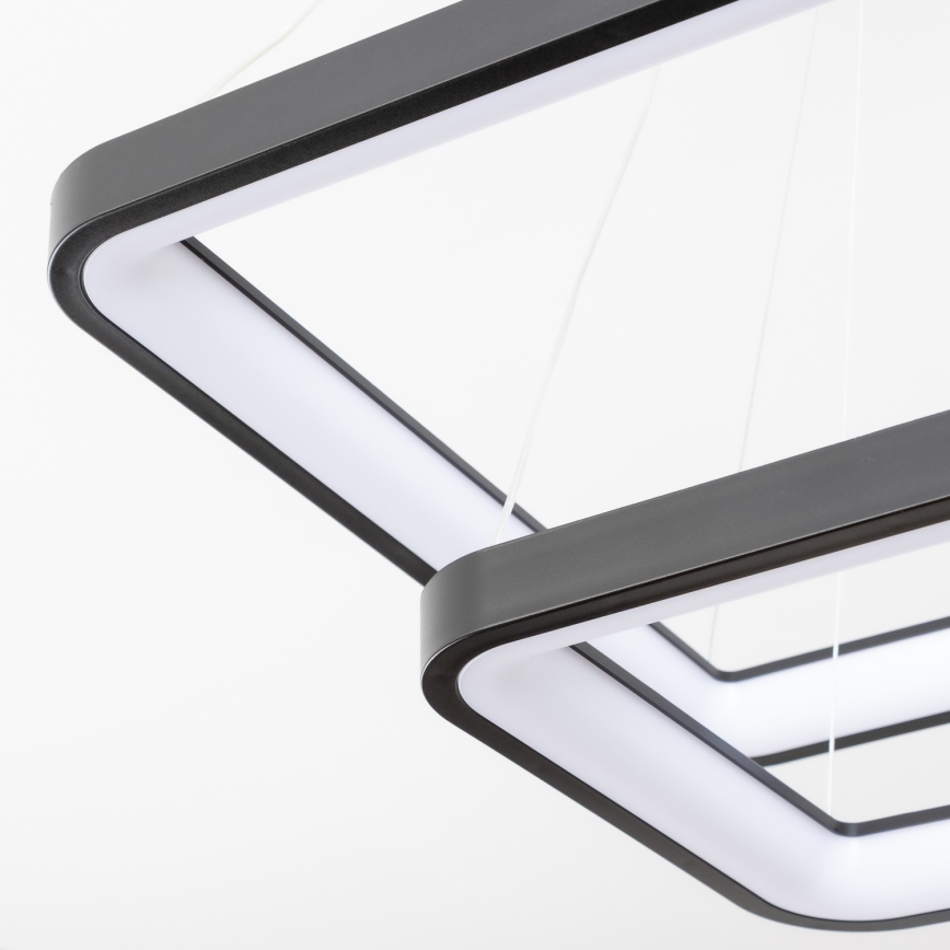 Brilagi - LED luster s mogućnošću prigušivanja na sajli FALCON SLIM LED/78W/230V 3000-6500K 50x50 cm crna + daljinski upravljač