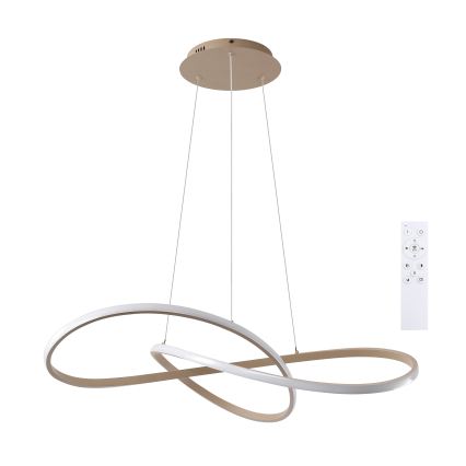 Brilagi - LED luster s mogućnošću prigušivanja na sajli INFINITY LED/80W/230V 3000-6000K 80x80 cm bež + daljinski upravljač