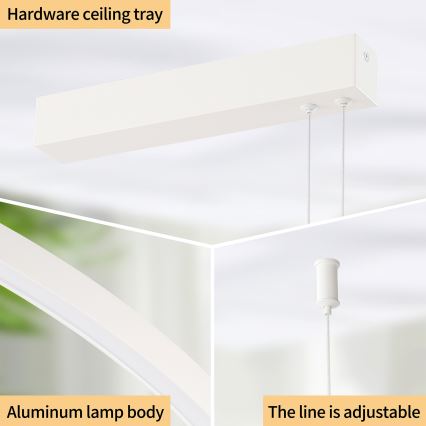 Brilagi - PORTOFINO LED luster na sajli s mogućnošću prigušivanja LED/98W/230V 3000-6000K bijela + daljinski upravljač