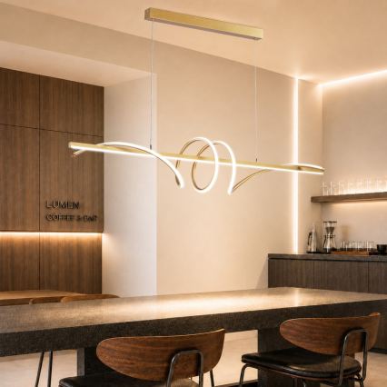 BRILAGI - LED luster s mogućnošću prigušivanja na sajli SIGNATURE LED/50W/230V 3000-6000K 120 cm zlatna + daljinsko upravljanje