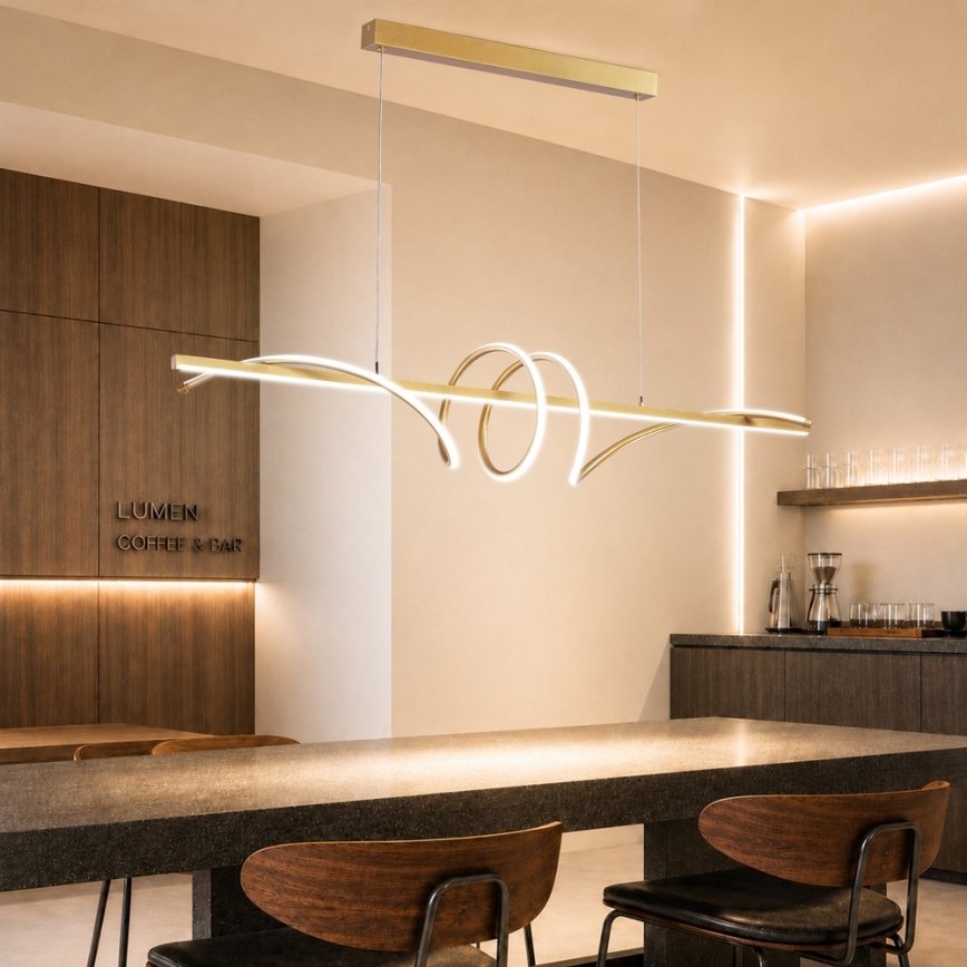 BRILAGI - LED luster s mogućnošću prigušivanja na sajli SIGNATURE LED/50W/230V 3000-6000K 120 cm zlatna + daljinsko upravljanje