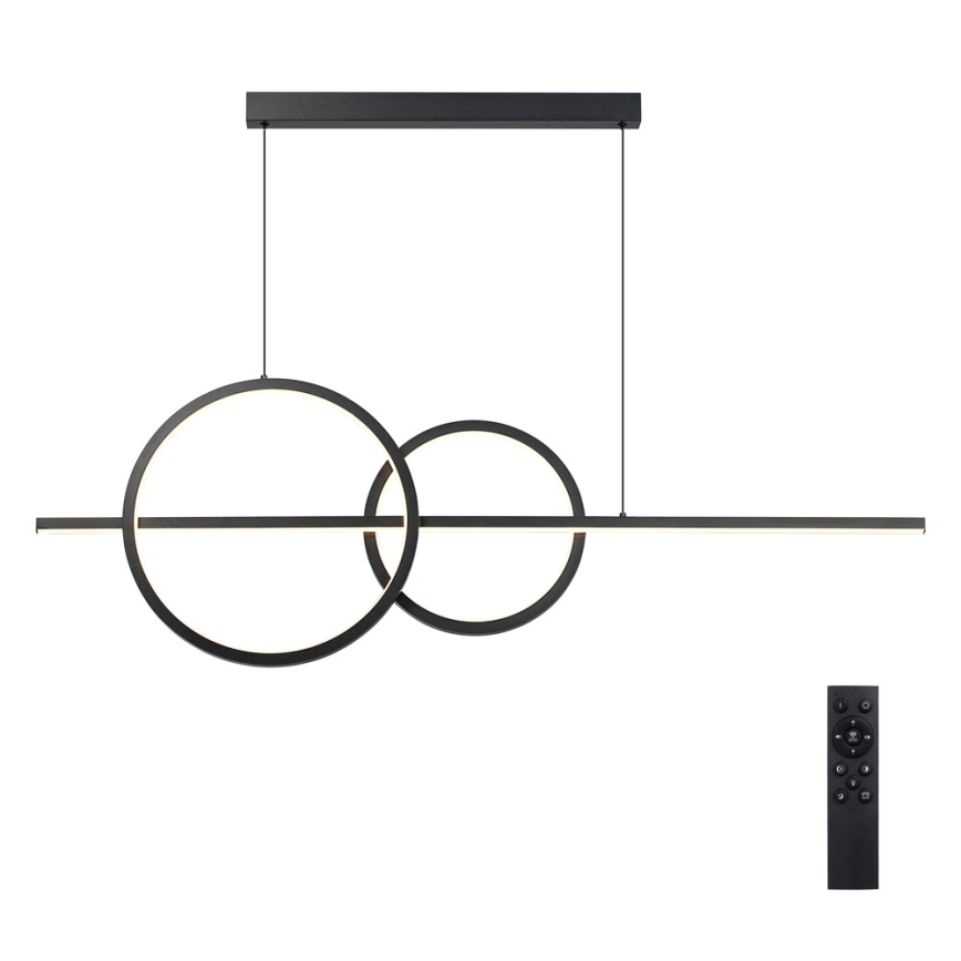 BRILAGI - LED luster s mogućnošću prigušivanja na sajli SIGNATURE LED/53W/230V 3000-6000K 120 cm crna + daljinski upravljač