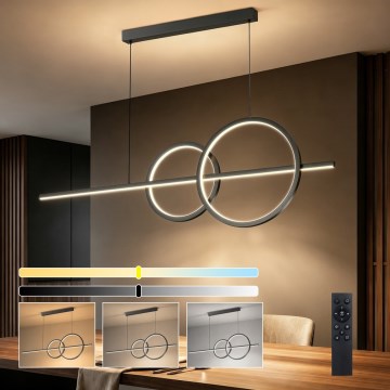 BRILAGI - LED luster s mogućnošću prigušivanja na sajli SIGNATURE LED/53W/230V 3000-6000K 120 cm crna + daljinski upravljač