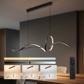 Brilagi - LED luster s mogućnošću prigušivanja na sajli SIGNATURE LED/55W/230V 3000-6000K 120x23 cm crna + daljinski upravljač