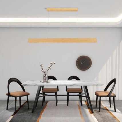 Brilagi - LED luster na sajli s mogućnošću prigušivanja SLIMLINE LED/40W/230V 3000-6000K dekor hrasta + daljinski upravljač
