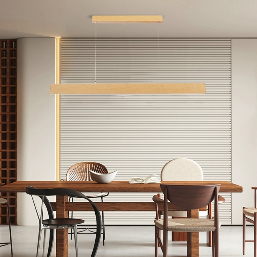 Brilagi - LED luster na sajli s mogućnošću prigušivanja SLIMLINE LED/40W/230V 3000-6000K dekor hrasta + daljinski upravljač