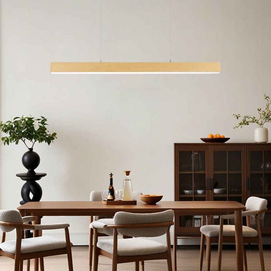 Brilagi - LED luster s mogućnošću prigušivanja SLEEKLINE SMART LED/40W/230V Wi-Fi Tuya dekor hrasta + daljinski upravljač