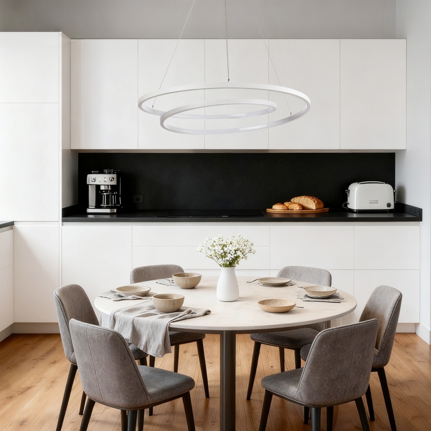 Brilagi - LED luster s prigušivanjem na sajli TWISTER LED/75W/230V 3000-6000K Ø 70 cm bijela + daljinski upravljač