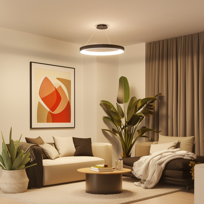 Brilagi - LED luster s prigušivanjem na sajli FALCON II LED/108W/230V 3000-6500K pr. 80 cm crna + daljinski upravljač