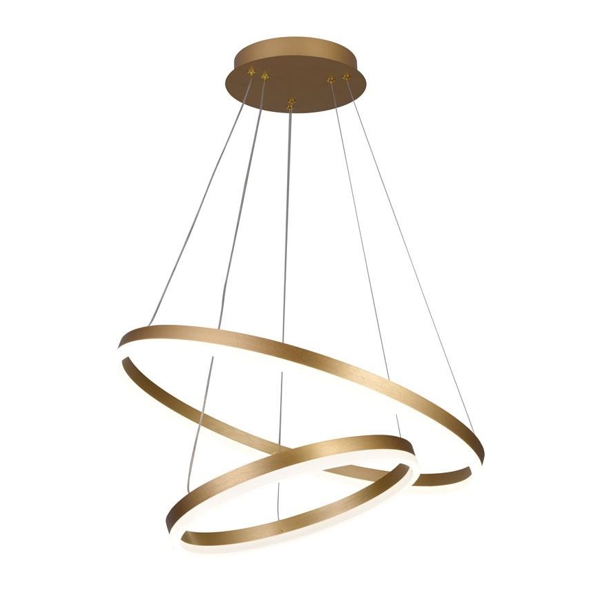 Brilagi - LED dimabilan viseći luster na sajli CIRCLE LED/70W/230V 3000-6500K Ø 60 cm zlatna + daljinski upravljač