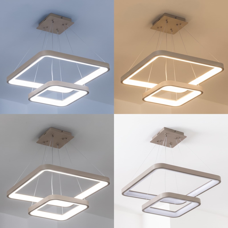 BRILAGI - LED luster s mogućnošću prigušivanja na kabelu FALCON SLIM LED/78W/230V 3000-6500K 50x50 cm bež + daljinski upravljač