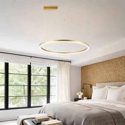 Brilagi - LED prigušivi luster na sajli PORTOFINO LED/60W/230V 3000-6000K Ø 80 cm zlatna + daljinski upravljač