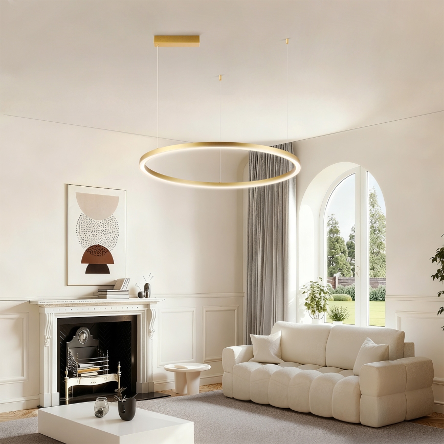 Brilagi - LED prigušivi luster na sajli PORTOFINO LED/60W/230V 3000-6000K Ø 80 cm zlatna + daljinski upravljač