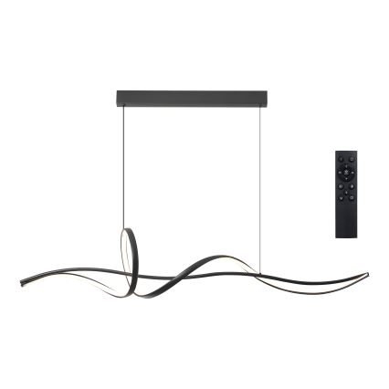 Brilagi - LED luster s mogućnošću prigušivanja na sajli SIGNATURE LED/55W/230V 3000-6000K 120x23 cm crna + daljinski upravljač