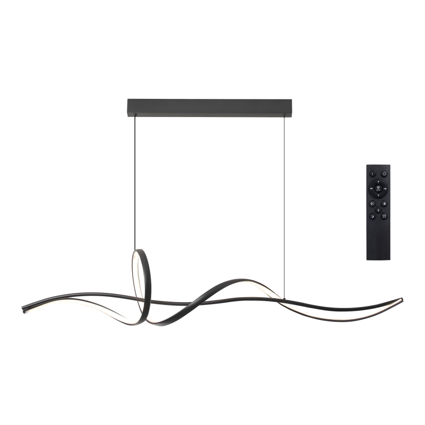Brilagi - LED luster s mogućnošću prigušivanja na sajli SIGNATURE LED/55W/230V 3000-6000K 120x23 cm crna + daljinski upravljač
