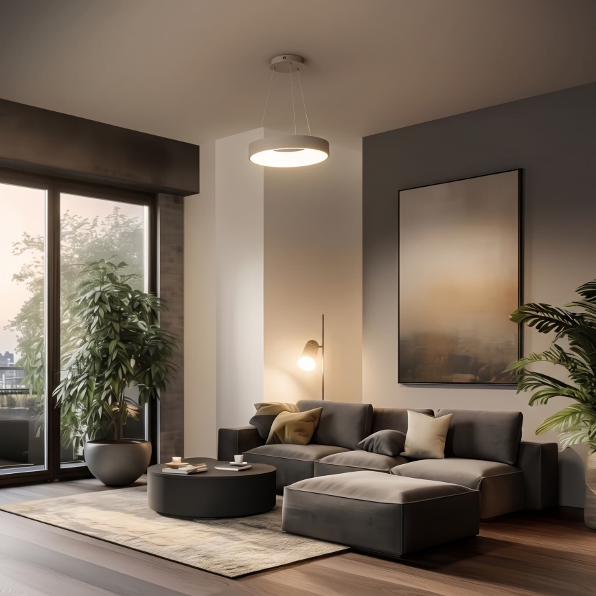 BRILAGI - LED luster na sajli s mogućnošću prigušivanja FALCON II LED/67W/230V 3000-6500K Ø 40 cm bež + daljinski upravljač