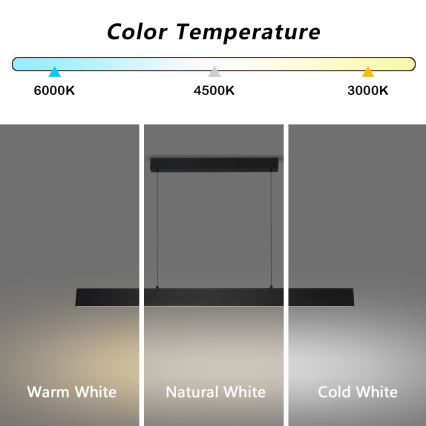 Brilagi - LED prigušivač lustera na užetu SLIMLINE LED/40W/230V 3000-6000K crna + daljinski upravljač