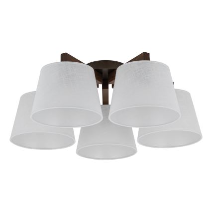 BRILAGI - LED luster za površinsku montažu LATTE 5xE27/15W/230V borovina/bijela