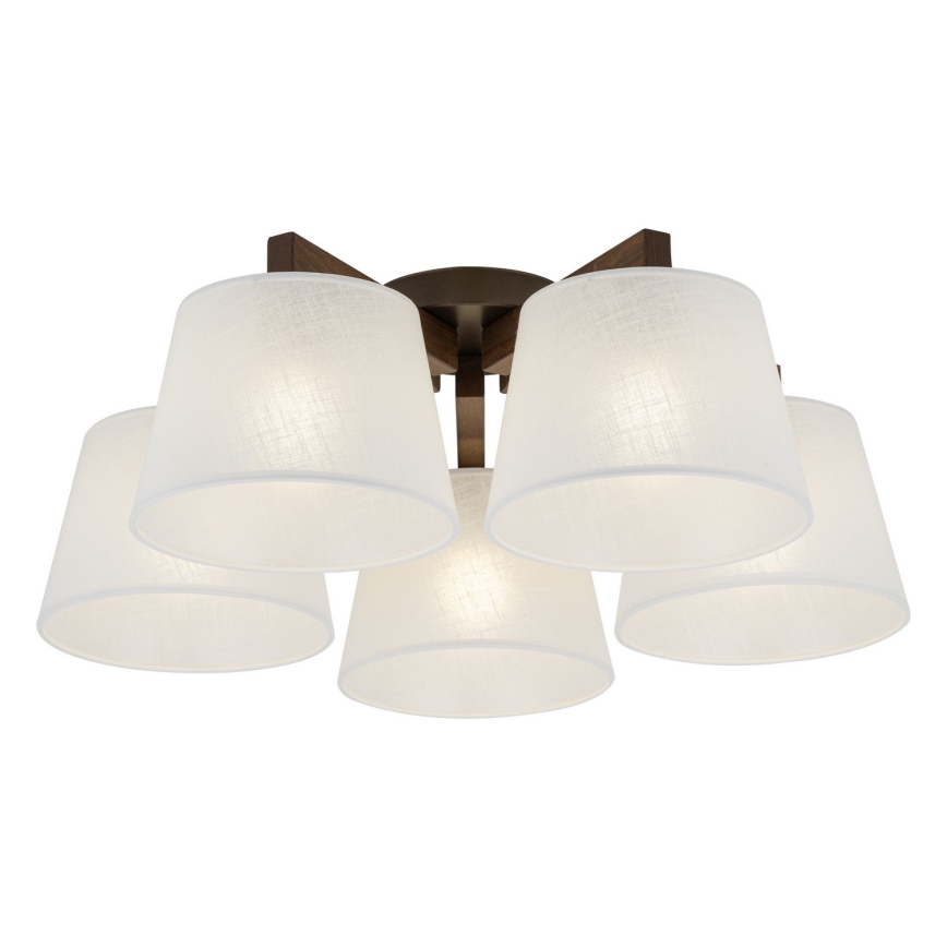 BRILAGI - LED luster za površinsku montažu LATTE 5xE27/15W/230V borovina/bijela