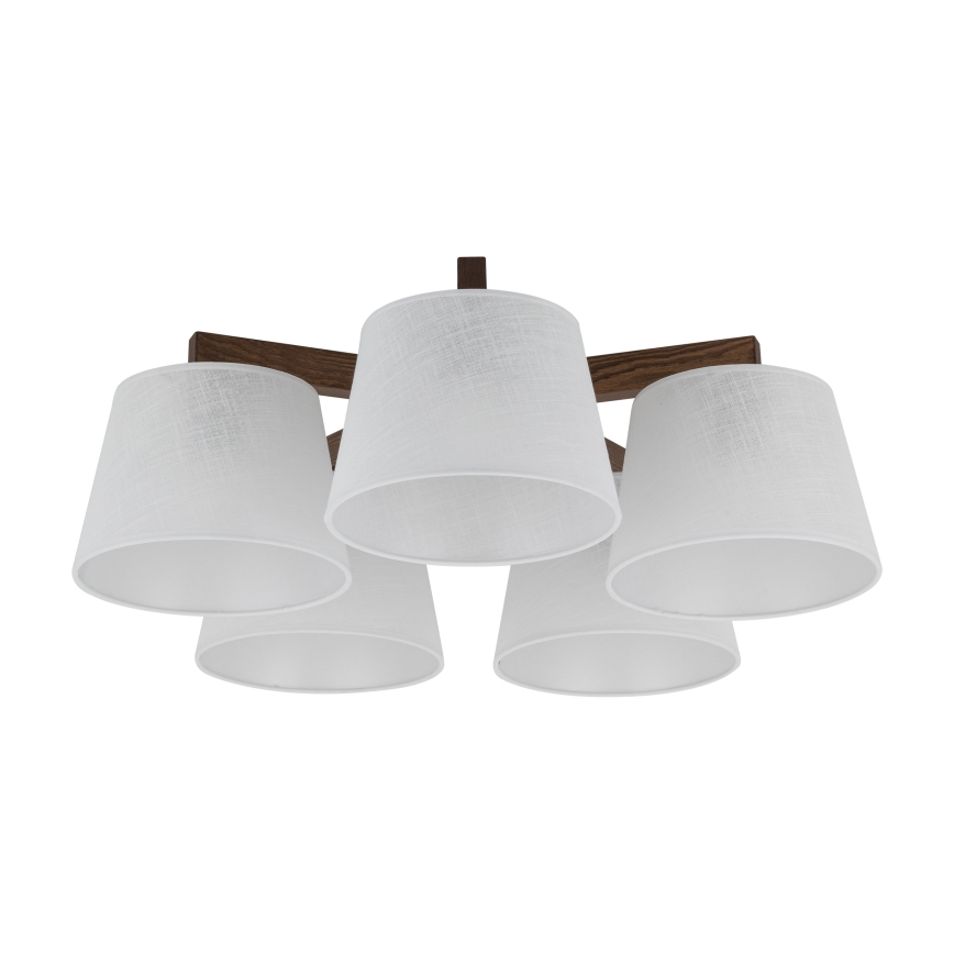 BRILAGI - LED luster za površinsku montažu LATTE 5xE27/15W/230V borovina/bijela