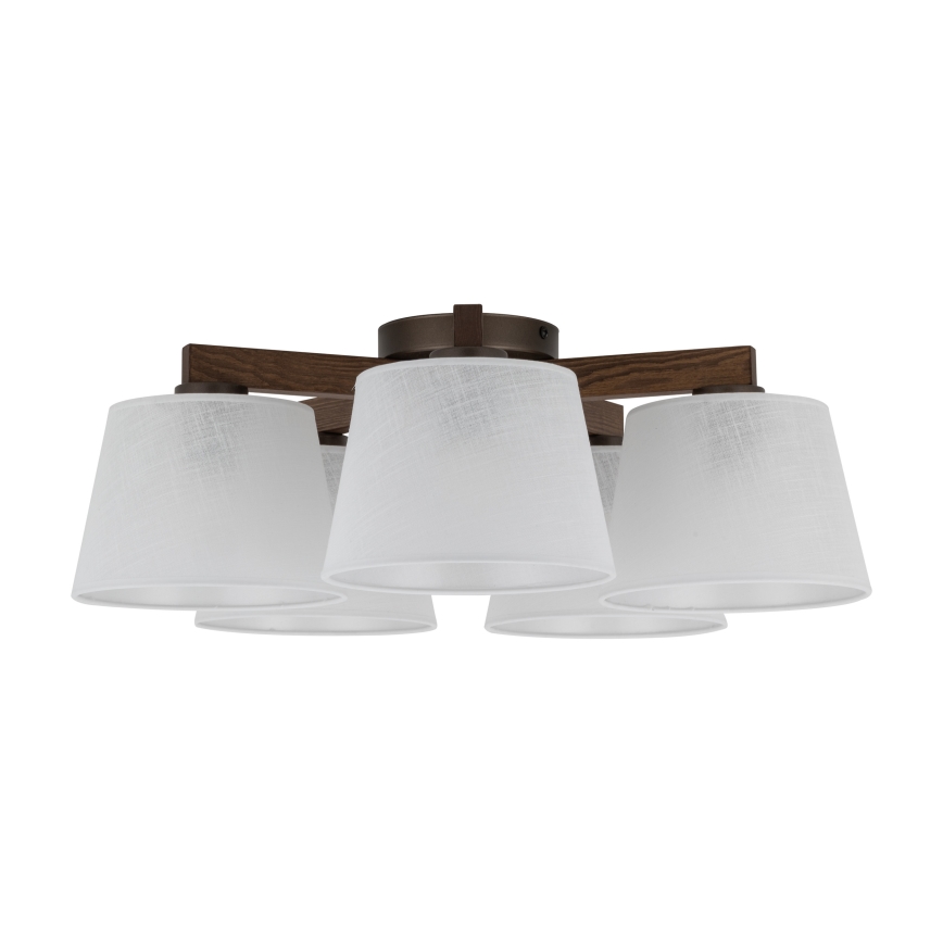 BRILAGI - LED luster za površinsku montažu LATTE 5xE27/15W/230V borovina/bijela