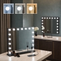BRILAGI - LED make-up ogledalo s prigušivanjem HOLLYWOOD LED/15W/230V CCT + 2x USB 60x50 cm crno