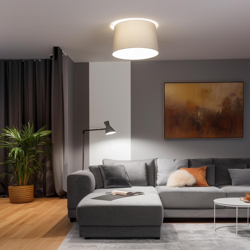 Brilagi - LED nadgradna stropna svjetiljka CERIA 1xE27/40W/230V, promjer 45 cm, siva