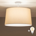 Brilagi - LED nadgradna stropna svjetiljka CERIA 1xE27/60W/230V Ø 45 cm bijela/bež