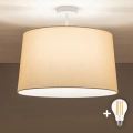 Brilagi - LED nadgradna stropna svjetiljka CERIA 1xE27/60W/230V Ø 45 cm bijela/bež